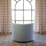 Round Swivel Chair in Diba Seaglass and Natesh Mist - 30984399716398