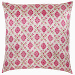A Dhruvi Berry decorative pillow with a floral criss cross pattern by John Robshaw. - 30400183533614