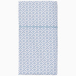 A Hunir Lapis Organic Sheet, made from organic cotton and designed by John Robshaw, featuring a blue and white color scheme with a floral pattern. - 30395662860334