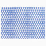 An Navya Azure placemat by John Robshaw, with printed skulls on it. - 30405311234094