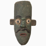 A Green Man Mask with a mustache from India by John Robshaw. - 30497644838958