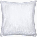 A Vivada White Woven Quilt by John Robshaw on a white background, featuring hand stitching. - 29300212760622