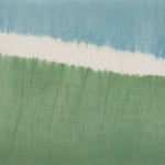 An image of a John Robshaw Dip Dyed Sage Decorative Pillow in green, blue, and white colors. - 29303329423406