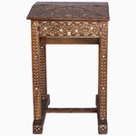An intricate John Robshaw Wooden Inlay Student Study Table. - 28347507245102