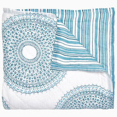 John Robshaw Textiles  Pasak Blue Bath Rug - John Robshaw