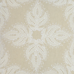 A John Robshaw Verdin Sand Euro, a white and tan fabric with block prints. - 14655727337518