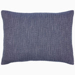 A Vivada Indigo Woven Quilt pillow with hand stitching by John Robshaw. - 29579361943598