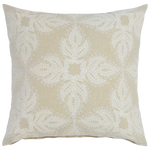 A Verdin Sand Euro pillow by John Robshaw with a floral pattern featuring block prints. - 6688912769070