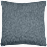 A blue Vivada Peacock Woven Quilt pillow with a cotton chambray coverlet on a white background. (Brand: John Robshaw) - 29595883995182