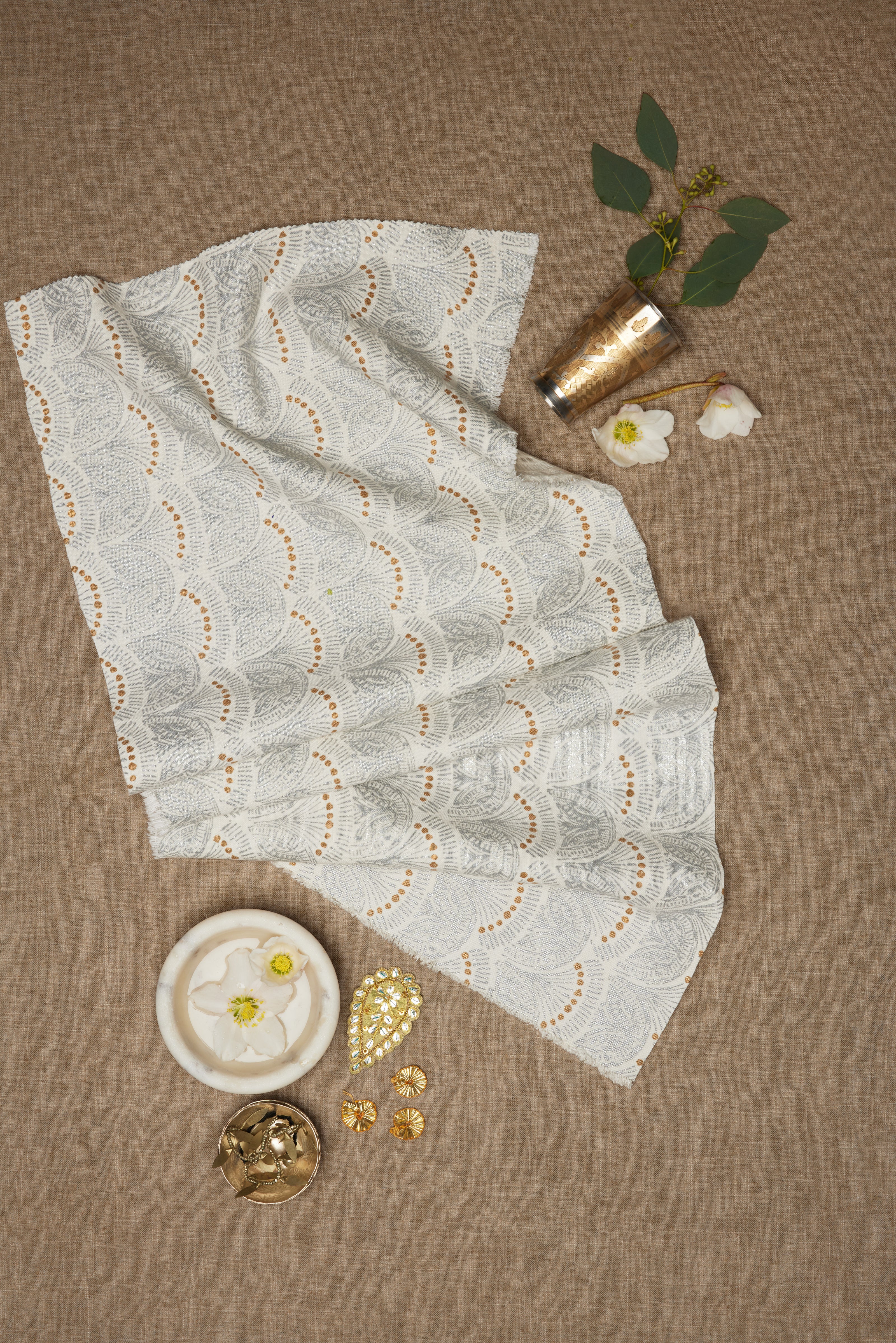 Faris Silver Fabric