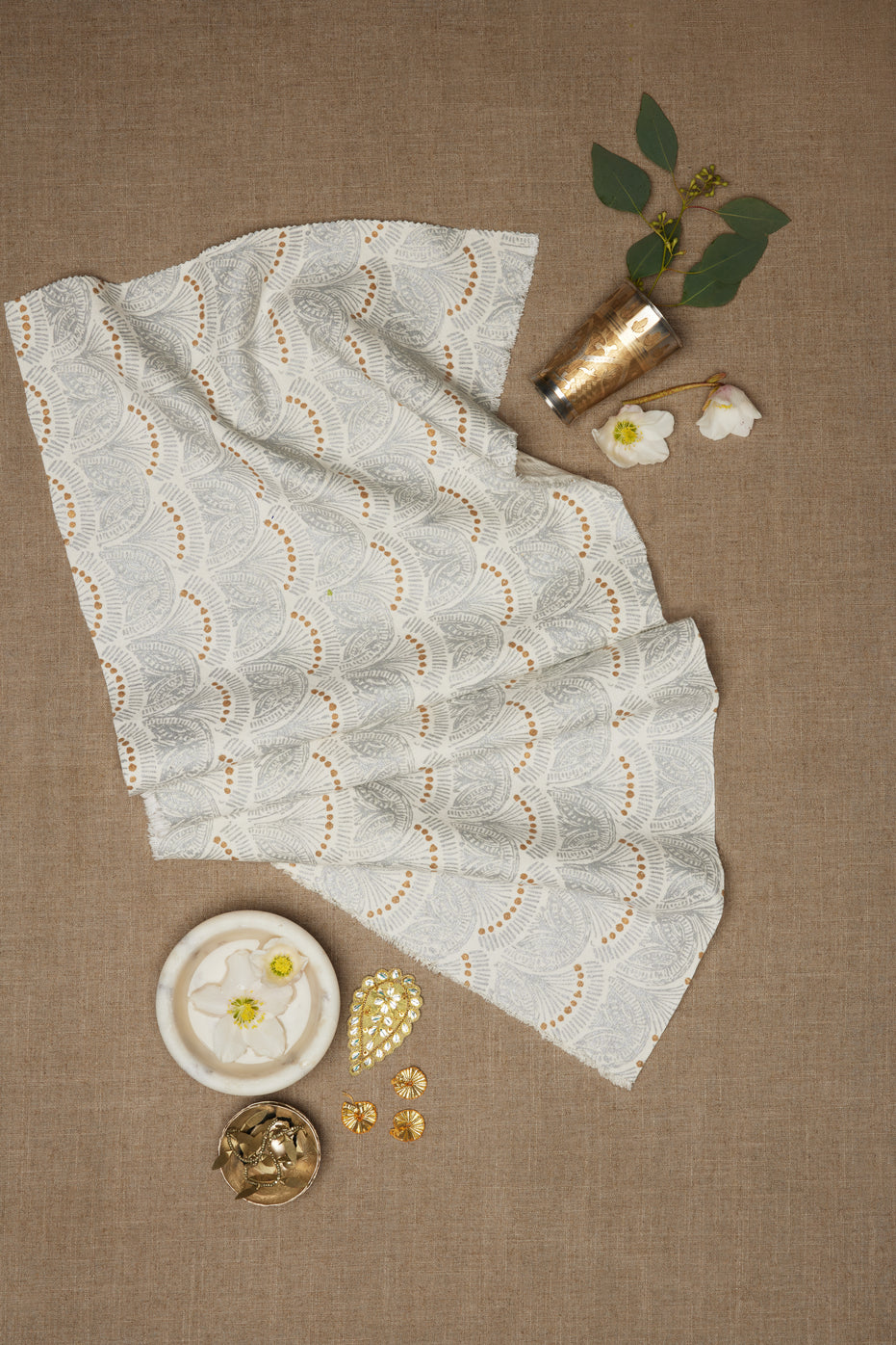 Faris Silver Fabric