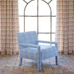 Square Chair in Farzu Light Azure - 30984395128878