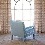 Square Chair in Lanka Seaglass and Bijal Light Indigo - 30984397291566