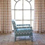 Square Chair in Lanka Seaglass and Bijal Light Indigo - 30984397193262