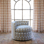 Round Swivel Chair in Lanka Marigold and Natesh Gray - 30984398733358