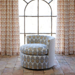 Round Swivel Chair in Lanka Marigold and Natesh Gray - 30984398864430