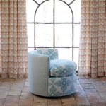 Round Swivel Chair in Diba Seaglass and Natesh Mist - 30984399749166