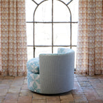Round Swivel Chair in Diba Seaglass and Natesh Mist - 30984399814702