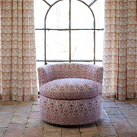 Round Swivel Chair in Marmar Berry and Aleppo Berry - High Quality Image of 