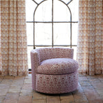 Round Swivel Chair in Marmar Berry and Aleppo Berry - 30984400306222