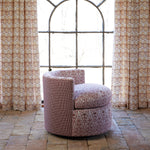 Round Swivel Chair in Marmar Berry and Aleppo Berry - 30984400371758