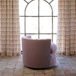 Round Swivel Chair in Marmar Berry and Aleppo Berry - 30984399978542