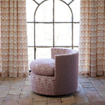 Round Swivel Chair in Marmar Berry and Aleppo Berry - 30984400109614