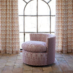 Round Swivel Chair in Marmar Berry and Aleppo Berry - 30984400338990
