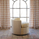 Round Swivel Chair in Farzu Marigold and Bijal Sand - 30984400633902
