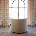 Round Swivel Chair in Farzu Marigold and Bijal Sand - 30984400666670