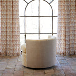 Round Swivel Chair in Farzu Marigold and Bijal Sand - 30984400699438