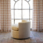 Round Swivel Chair in Farzu Marigold and Bijal Sand - 30984400568366