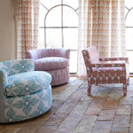 Round Swivel Chair in Diba Seaglass and Natesh Mist - 31029821931566