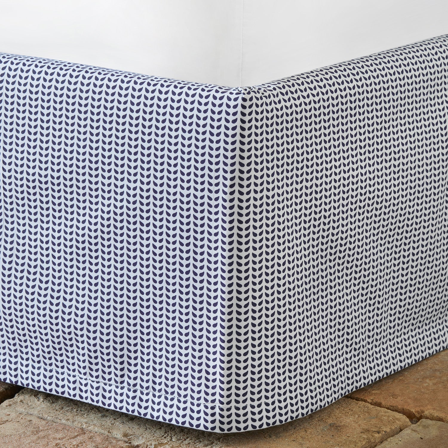 Cinde Indigo Organic Bed Skirt