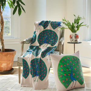 Majestic Peacock Decorative Pillow