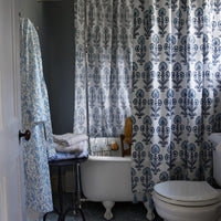 Ojas Indigo Organic Shower Curtain - High Quality Image of 