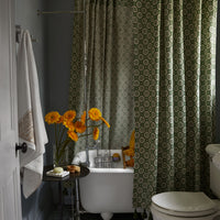 Atulya Moss Organic Shower Curtain - High Quality Image of 