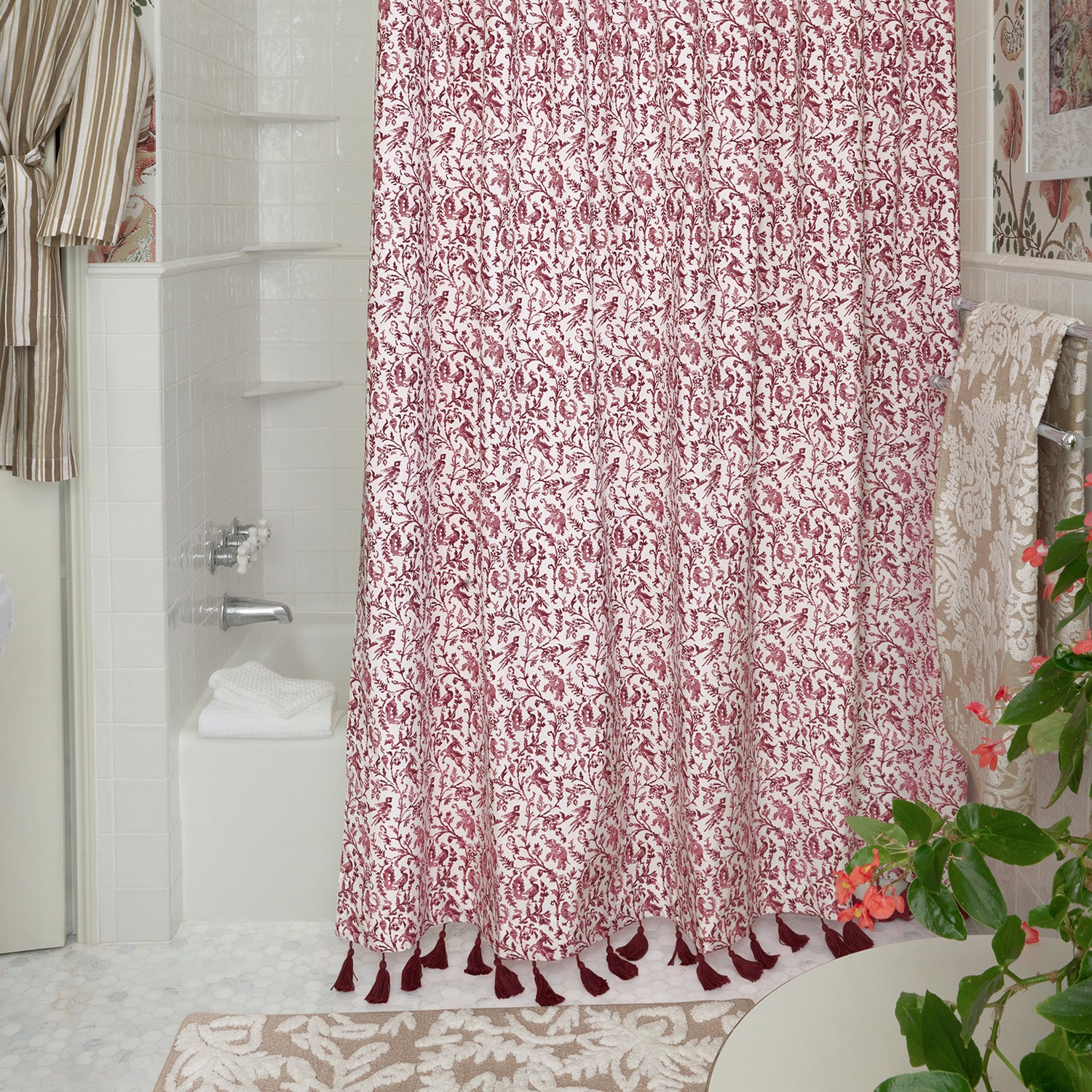 Taani Berry Shower Curtain Main