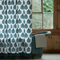 Bilva Peacock Organic Shower Curtain - High Quality Image of 