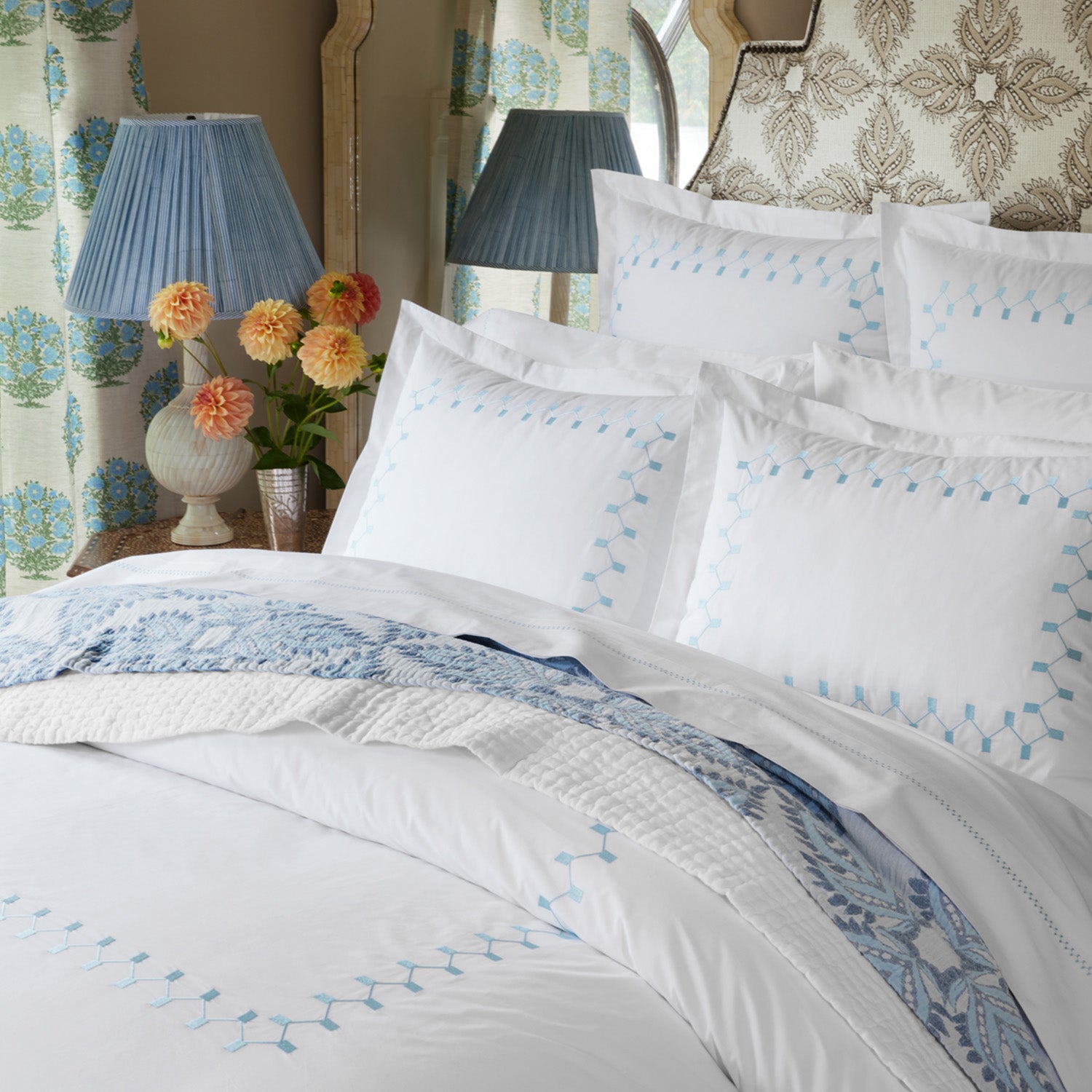 Anketi Light Indigo Border Sham