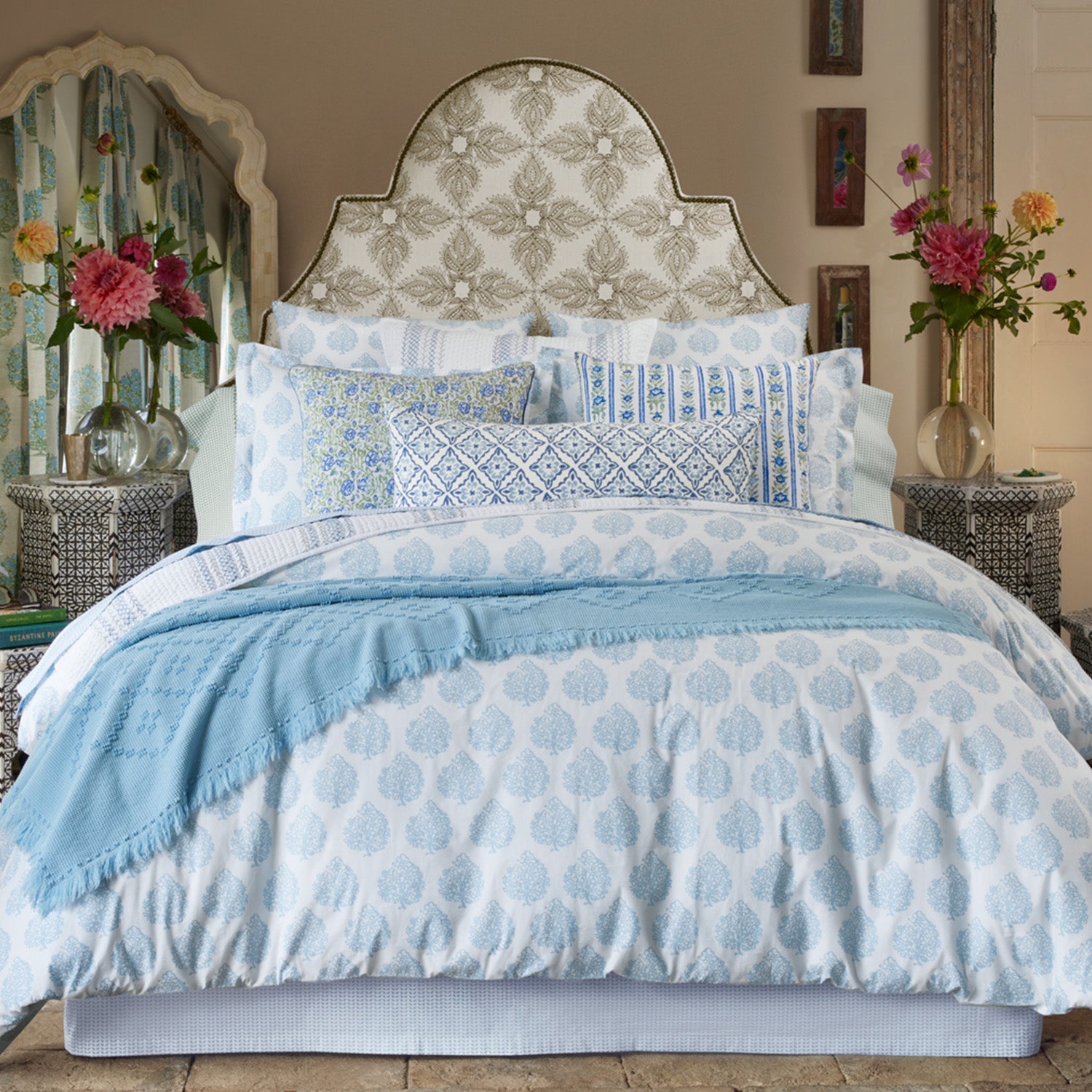 Mali Light Indigo Organic Duvet
