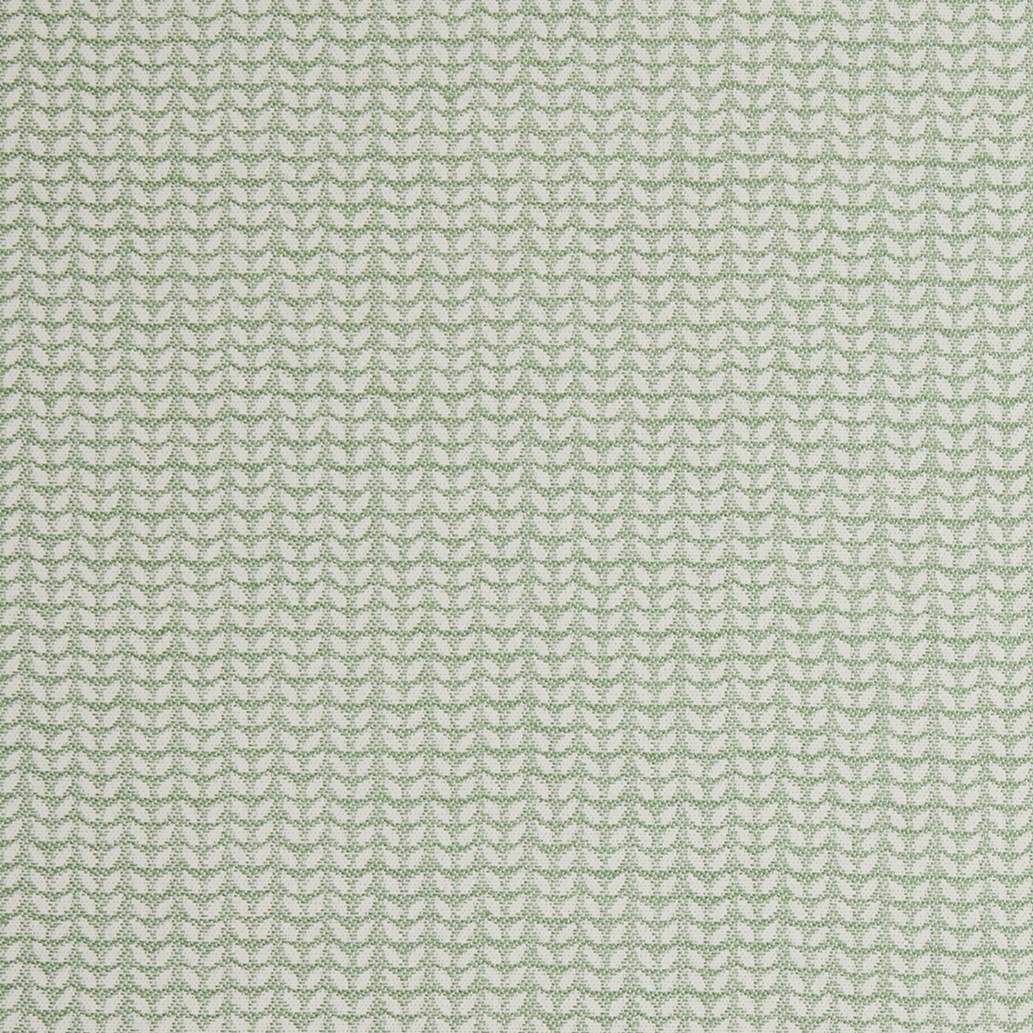 A green and white Aleppo Sage Performance Fabric with a zigzag pattern. It is made of Sunbrella material, suitable for outdoor use.