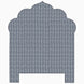 A Custom Bihar Headboard by John Robshaw, handmade and featuring an arched design, available for shipping with white glove delivery.