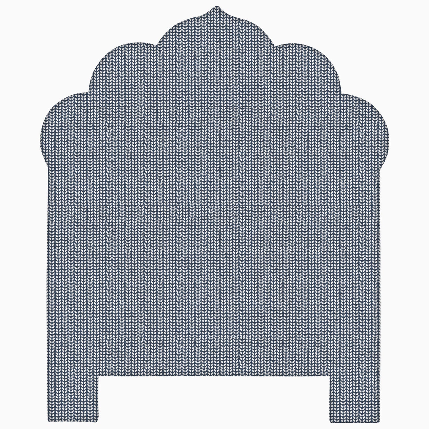A Custom Bihar Headboard by John Robshaw, handmade and featuring an arched design, available for shipping with white glove delivery.