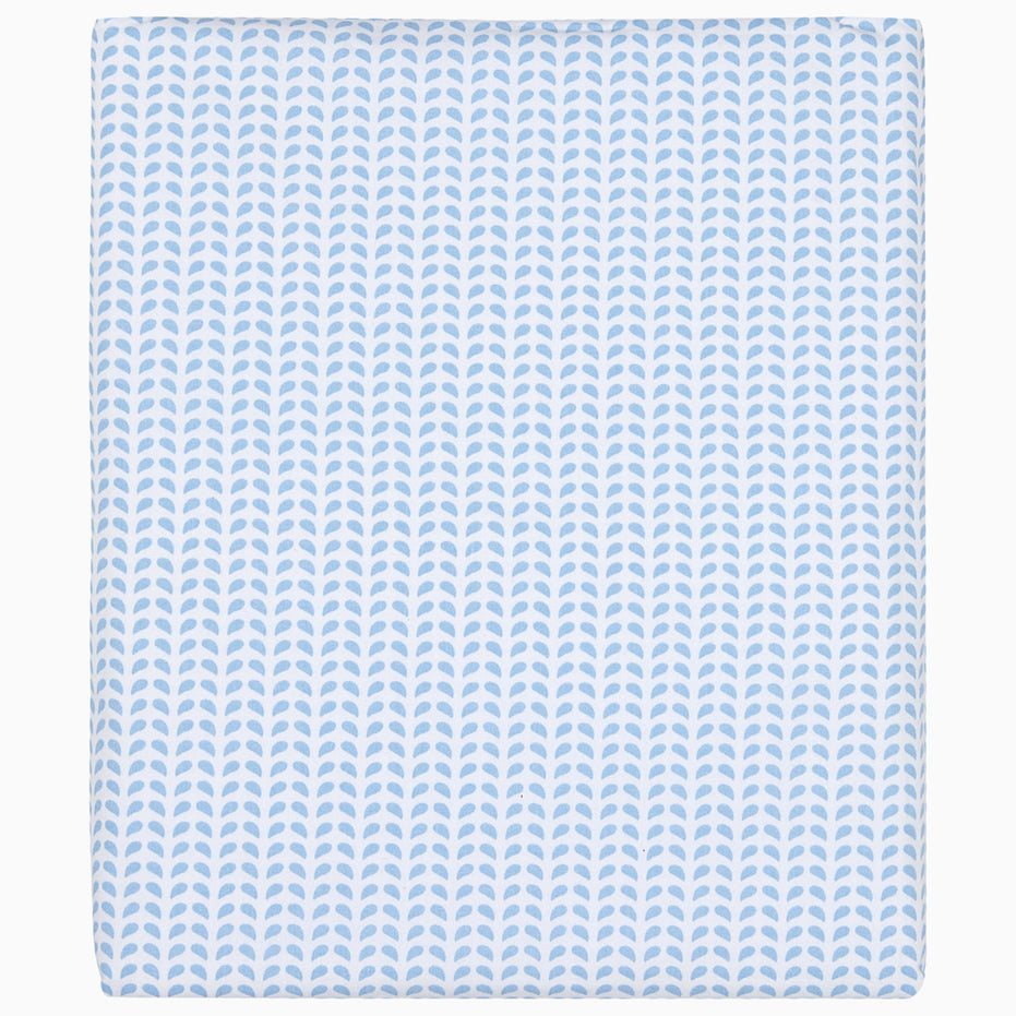 Cinde Light Indigo Organic Bed Skirt