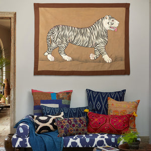 Black And White Tiger Tapestry