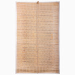 A handmade bamboo window treatment from John Robshaw Textiles, the Bamboo Chik Blinds feature a rolled-up design with a cream border and a convenient string loop for hanging, reminiscent of traditional Indian chik blinds. - 31884735479854