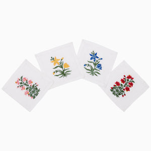 Flowers Cocktail Napkins (Set of 4)