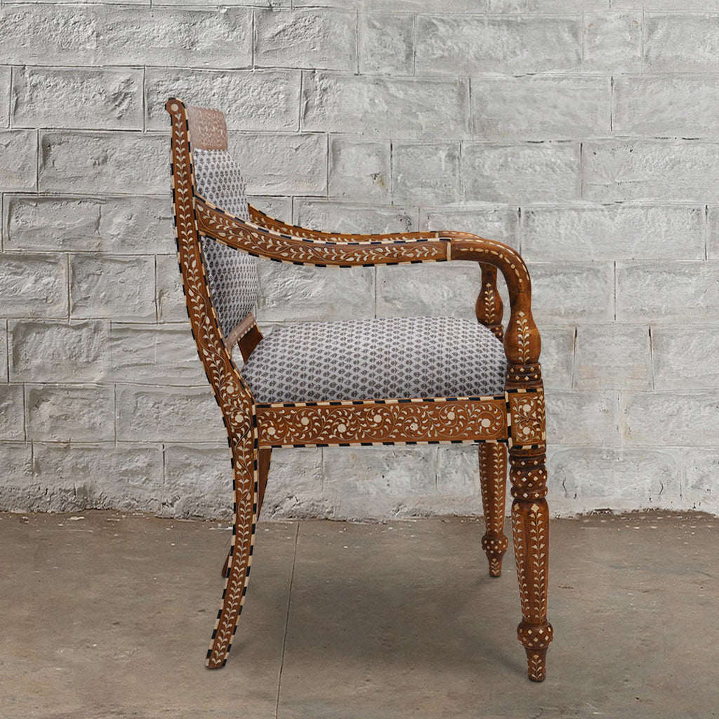 Bone Inlay Office Chair - John Robshaw Textiles