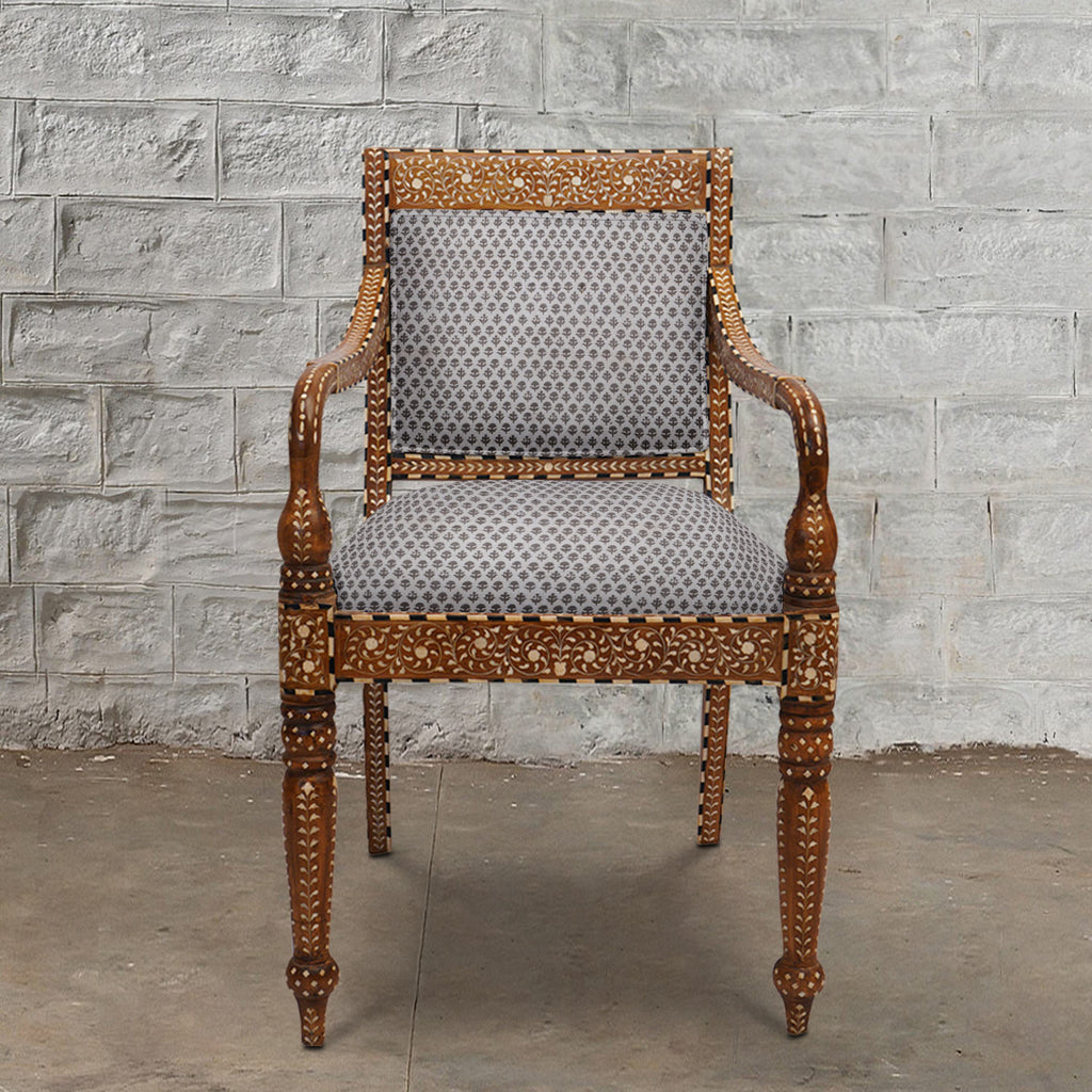 Bone Inlay Office Chair - John Robshaw Textiles